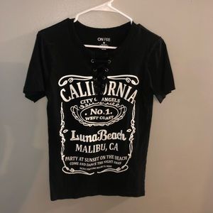 🌟Black Lace Up Tee🌟